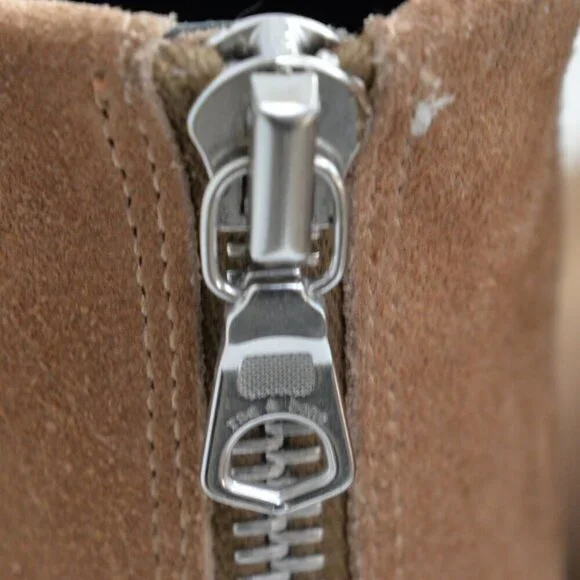 Rag & Bone Willow Brown Suede Studded Heeled Boots Sz 7 - Picture 4 of 11